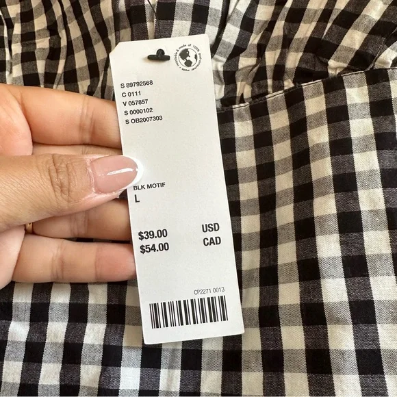 Urban Outfitters Black and White Gingham Top - Picture 3 of 4